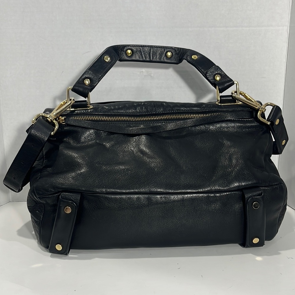 Golden Lane Soave Duo Black Shoulder Bag